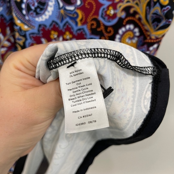 Talbots Jersey Paisley Shift Dress Three Quarter Small - Picture 6 of 7